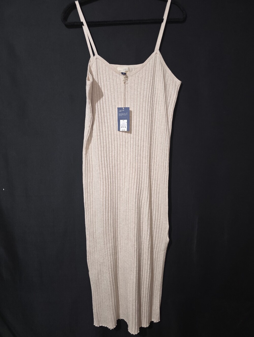 Universal Thread Beige Ribbed Midi Slip Dress